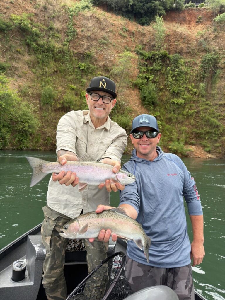 Noah fly fishing in Redding, a Momentum Markers travel win