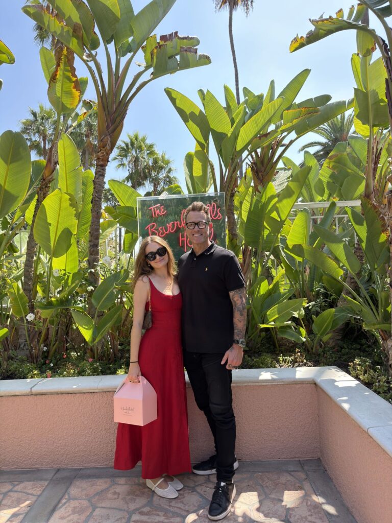 Noah and Griffin at the Beverly Hills Hotel on a father-daughter best day