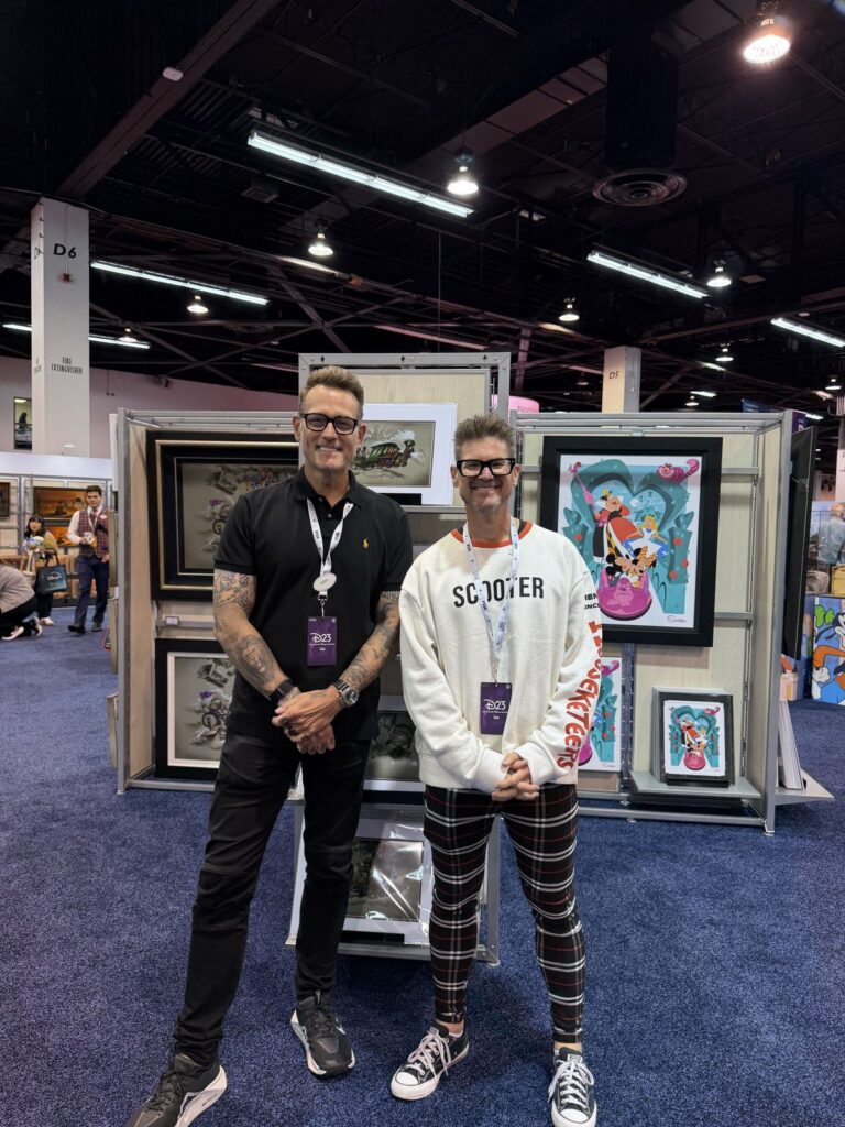Momentum Markers September 2026, Noah Elias and Scooter at the Noah Fine Art booth at D23
